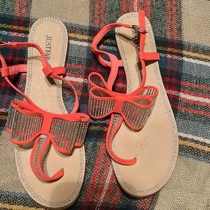 Rhinestone studded sandals